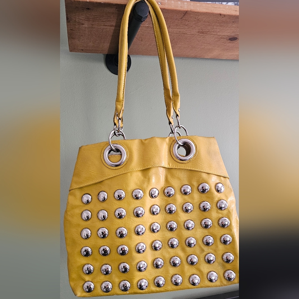 Yellow Studded Purse